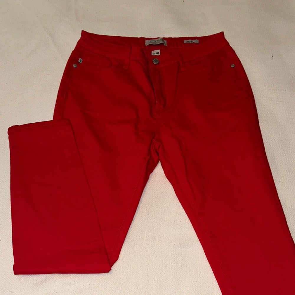Judy Blue Vibrant Red Skinny Jeans